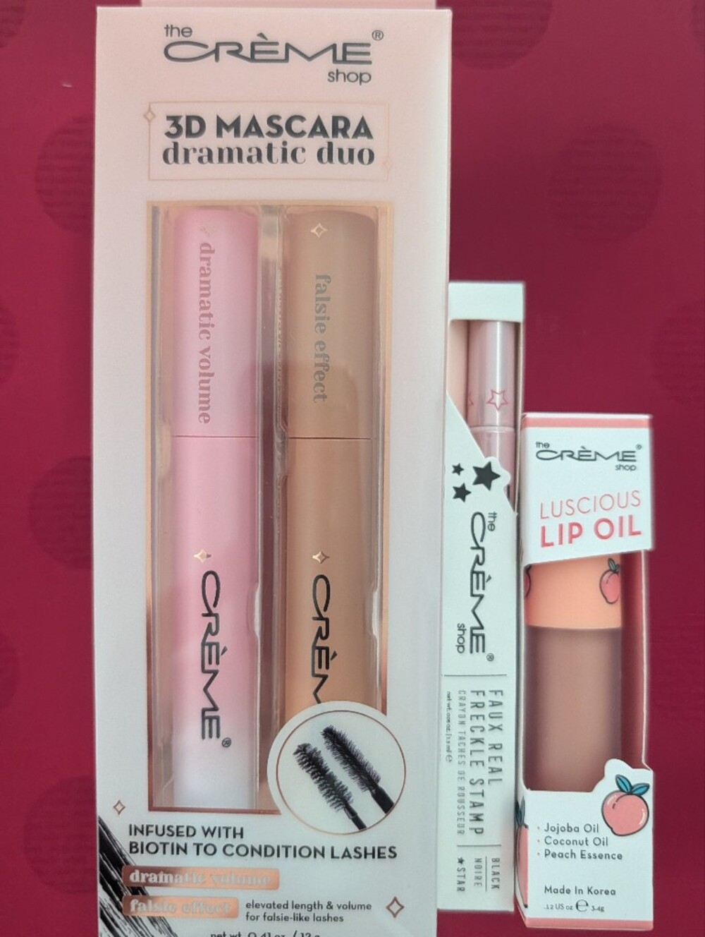 3D Mascara Dramatic Duo & Luscious Lip Oil & Star Freckle Eyeliner Beauty Bundle